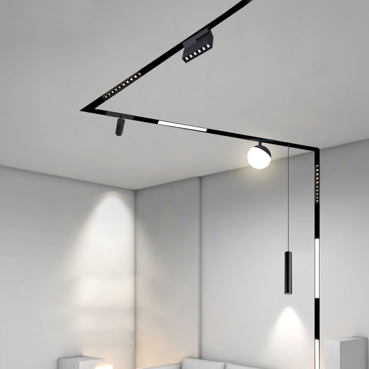 Hot Sale 48v Magnetic Track System Surface Mounted Spot Focus Lamp Linear Light Magnetic Led Track Light For Commercial Lighting